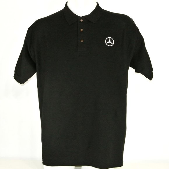MERCEDES Car Dealership Employee Uniform Polo Shirt Black NEW Size L Large - Picture 2 of 6